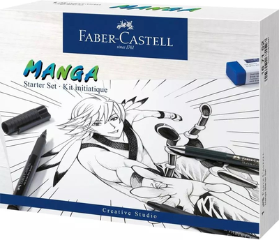Набір Faber-Castell Pitt Artist Pen India ink pen Manga Starter Set (167152) (4005401671527)