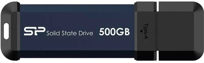 SSD dysk Silicon Power MS60 500GB USB 3.2 Gen2 Blue (SP500GBUF3S60V1B)