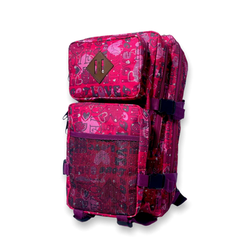Тактично-туристичний рюкзак 16072 два відділи, 2 фронтальні кармани внутрішня органайзер 45*25*20 см рожевий