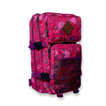 Тактично-туристичний рюкзак 16072 два відділи, 2 фронтальні кишені внутрішня органайзер 45*25*20 см рожевий