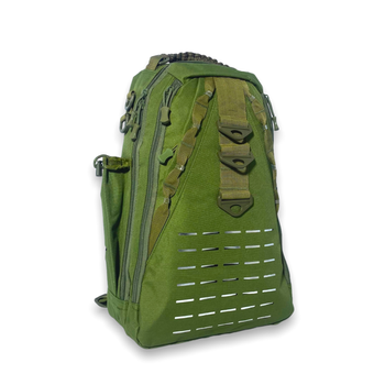 тактичний рюкзак 6045 одно відділення фронтальні кармани бокові кармани додаткові кріплення роз.45*30*16 хакі