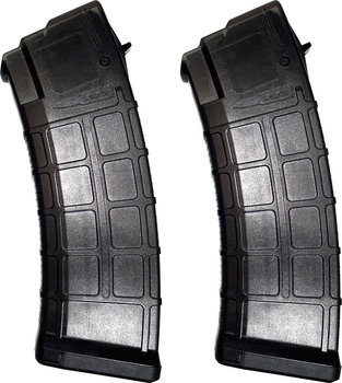 Набір з 2-х магазинів для АК Strata 22 Kit з плоскою заглушкою 5.45x39 мм 30 патронів Напівпрозорий чорний (2185490000049)