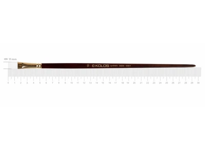 Кисть синтетика плоская Kolos Snow 1098F, №10, длинная ручка
