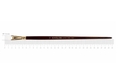 Кисть синтетика плоская Kolos Snow 1098F, №14, длинная ручка