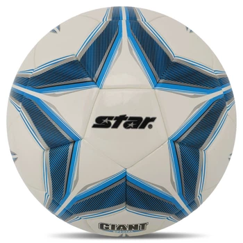 Мяч футбольный №5 PU ламин. Клеение STAR GIANT SPECIAL (№5, 5 сл., белый-синий) (SB5395C_Белый-синий)