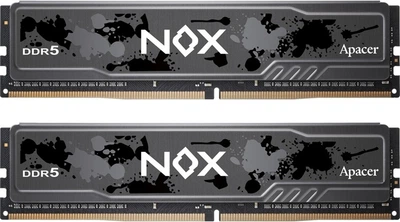 Оперативная память Apacer DDR5-6000 65536MB PC5-48000 (Kit of 2x32768) NOX Gray (AH5U64G60C512MBAA-2)