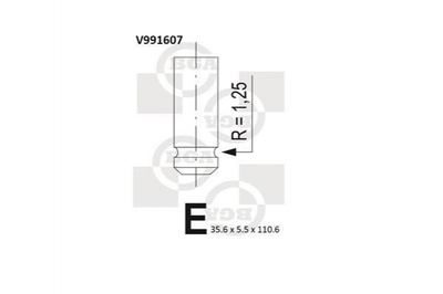 Клапана впускные BGA V991607 Daewoo Matiz; Chevrolet Aveo 1291178B00, 94580146