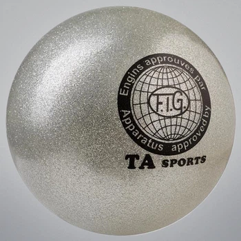 Мяч гимнастический TA SPORT, 400 г, 19 см, серебро