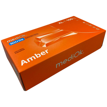 Перчатки MediOk AMBER Нитриловые оранжевые XL 100 шт