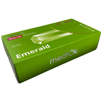 Рукавички Нітрилові зелені XS 100 шт (MediOk EMERALD)