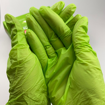 Рукавички Нітрилові зелені M, 100 шт (MediOk EMERALD)