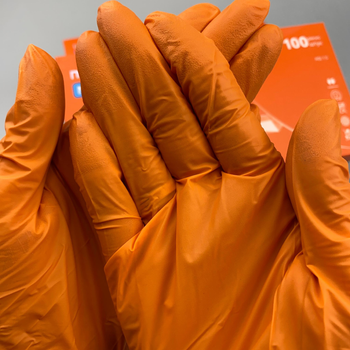 Перчатки Нитриловые оранжевые S, 100 шт (MediOk AMBER)