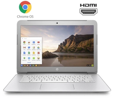 Хромбук HP Chromebook 14 G4 TPN-Q167 Silver / 14" (1366x768) TN / Intel Celeron N2840 (2 ядра по 2.16 - 2.58 GHz) / 4 GB DDR3 / 16 GB eMMC / Intel HD Graphics / WebCam / USB 3.0 / HDMI б/у