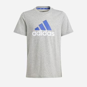 Koszulka chłopięca Adidas U BL 2 TEE IJ6285 128 cm Szara (4066761998815)