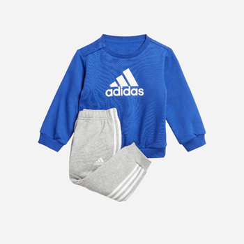 Komplet sportowy (bluza + spodnie) chłopięcy Adidas I Bos Logo Jog IJ8857 80 Niebieski/Szary (4066761991540)