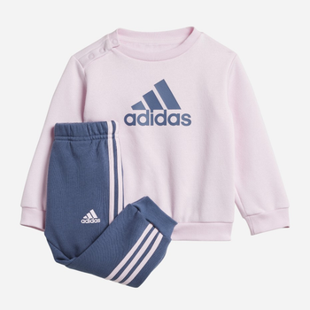 Komplet dziecięcy sportowy (bluza + spodnie) dla dziewczynki Adidas I BOS LOGO JOG IS2517 98 cm Różowy/Granatowy (4067887406123)