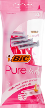 Жіночий верстат для гоління "Pure 3 Lady Pink", 4 шт. - Bic 4шт (607277-19454)