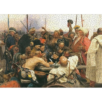 Деревянный пазл-лабиринт Запорожцы (Илья Репин) L