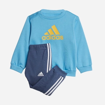 Komplet sportowy (bluza + spodnie) chłopięcy Adidas I BOS LOGO JOG IS2519 92 cm Błękitny/Granatowy (4067887402286)