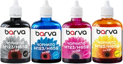 Комплект чернил Barva для HP DeskJet Ink Advantage 2029/2135/2520hc/3835 (652/46/123) 4x90 г BP/C/M/Y (H652-090-MP)