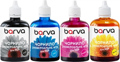 Комплект чернил Barva для HP Универсальный №3 4х90 г BK/C/M/Y (HU3-090-MP)