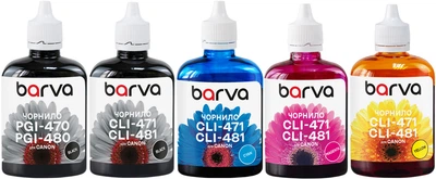 Комплект чернил Barva для Canon Pixma MG5740/MG6840/TS5040/TS6040 (PGI-470+CLI-471) 5x90 г PGBK/BK/C/M/Y (CPGI470-090-MP)