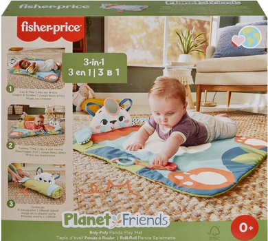 Розвиваючий килимок Fisher-Price Planet Friends Весела Панда 3 в 1 HKD65 (0194735101542)