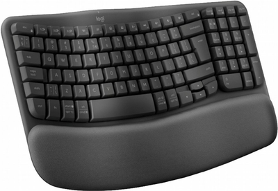 Klawiatura bezprzewodowa Logitech Wave Keys For Business Wireless/Bluetooth Czarna (920-012334)