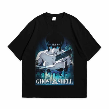 Футболка з принтом Аніме Ghost In the shell 3XL Чорний Ф Ан035-Ч 3XL