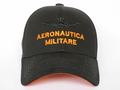 Кепка Aeronautica Militare размер 60 Черная с оранжевым (4828)