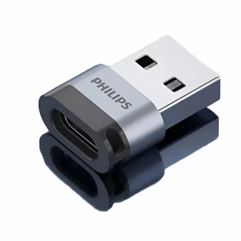 Адаптер Philips OTG USB 2.0 to Type-C Silver, SWR3001B/93