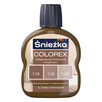 Универсальный пигментный концентрат Sniezka Colorex №75 темно-коричневый 100 мл