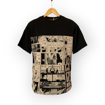 Футболка YADRIK Аніме Наруто black comics стрейч кулір (Oversize M) чорний