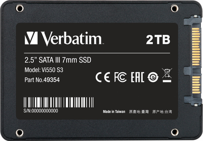 SSD диск Verbatim VI550 S3 2TB 2.5" SATA III Black