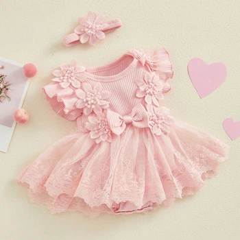 Боди детское с фатиновой юбкой Baby 70 см Розовый 3-6 мес