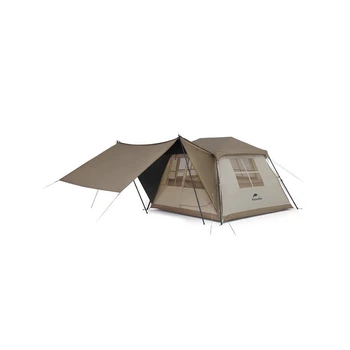 Палатка Naturehike з навісом Village CNK2300ZP022 коричневий великий (6976023920189)