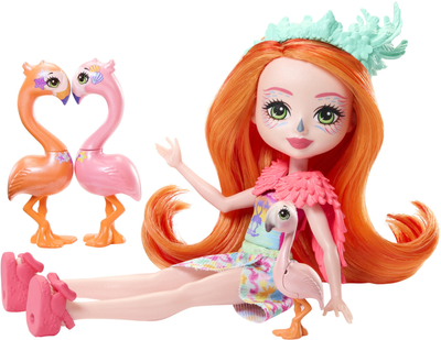 Zestaw lalka Enchantimals Rodzina flamingów Florinda Flamingo + zwierzątka (0194735188246)