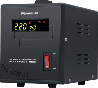 Стабілізатор напруги Real-El Stab Energy-1000, Black (EL122400012)