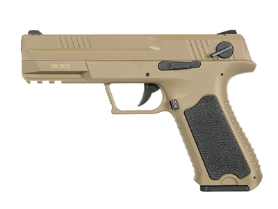 Пистолет Cyma Glock 18 custom AEP CM.127S Mosfet Edition - TAN [CYMA] (для страйкбола)