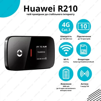 3G/4G WIFI роутер Huawei R210 с аккумулятором 3000 мАч