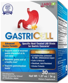 Природний захист від розладу шлунка LABO Nutrition GASTRICEL 30 пакетів