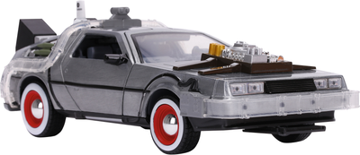 Metalowy samochód Jada Powrót do przyszłości 3 Wehikuł czasu (1989) z efektem świetlnym 1:24 (SBA253255027)