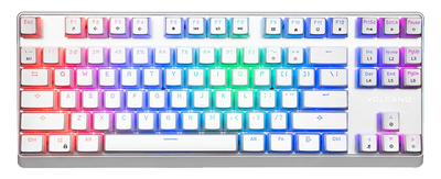 Клавіатура дротова Modecom Volcano Lanparty Pudding Edition Outemu Brown USB White (K-MC-LANPARTY-U-RGB-BROWN-200-PUDD)