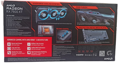 Gigabyte PCI-Ex Radeon RX 7900 XT Gaming OC 20G 20GB GDDR6 (320bit) (2535/20000) (2 х HDMI, 2 x DisplayPort) (GV-R79XTGAMING OC-20GD) (SN234841070518) - Уцінка