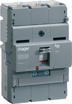 Автоматичний вимикач Hager силовий 3-п. 200A 40kA Трег./Мрег. (B) x250 (HNB200H)