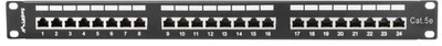 Патч-панель Lanberg 24 port 1U kat.5e екранований Black (PPS5-1024-B)