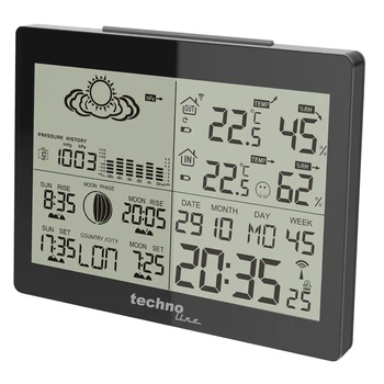 Метеостанція Technoline WS6760 з фазами місяця, часом сходу та заходу сонця й місяця