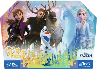 Puzzle brokatowe Trefl Magiczna Przyjaźń Frozen 70 elementów (5900511530186)