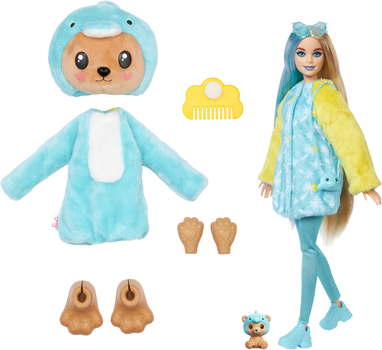 Lalka Barbie Cutie Reveal Costume-themed Series Doll Teddy Bear As Dolphin (HRK25)