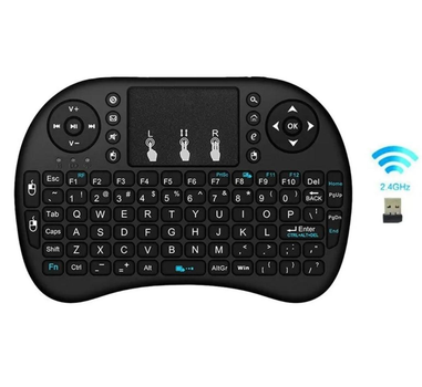 Бездротова (2,4G) клавіатура з тачпадом KeyBoard USB для комп'ютерів і Smart TV Чорна